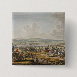 Badge Carré 5 Cm Le napoléon visitant le siège fonctionne à Danz