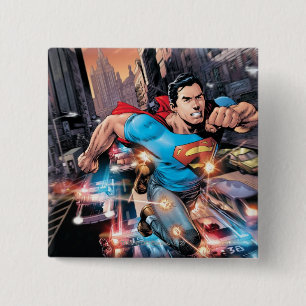 Badge Carré 5 Cm Le New 52 - Superman #1 2