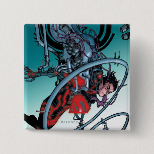 Badge Carré 5 Cm Le Nouveau 52 - Superboy #1