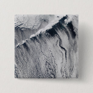 Badge Carré 5 Cm Le nuage modèle évident au-dessus de l'île Alé