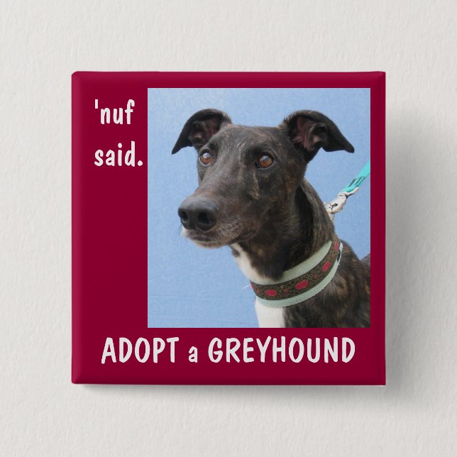 Badge Carré 5 Cm le 'nuf a indiqué (Devant)