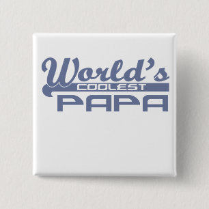 Badge Carré 5 Cm le papa le plus frais du monde