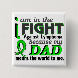 Badge Carré 5 Cm Le papa veut dire le monde à moi lymphome