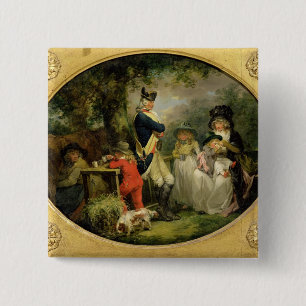 Badge Carré 5 Cm Le parc de St James (huile sur la toile)