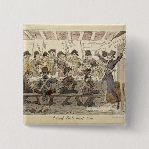 Badge Carré 5 Cm Le Parlement radical ! ! "