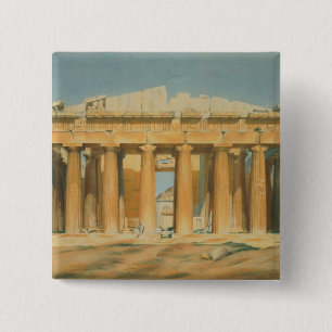 Badge Carré 5 Cm Le parthenon, Athènes, 1810-37