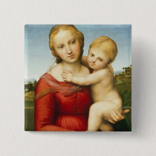 Badge Carré 5 Cm Le petit Cowper Madonna, c.1505 (huile sur le