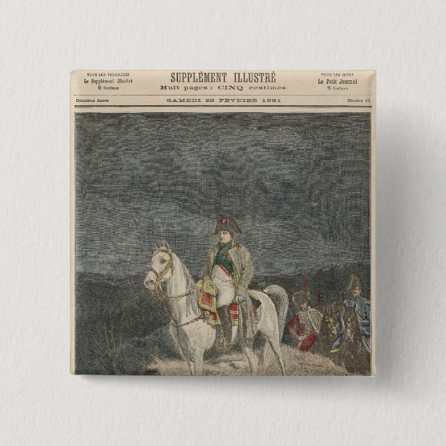 Badge Carré 5 Cm Le Petit Journal (Devant)