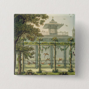 Badge Carré 5 Cm Le Pheasantry, gravé par Joseph Constantine Sta