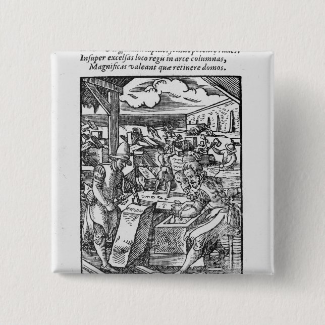 Badge Carré 5 Cm Le pierre-coupeur (Devant)