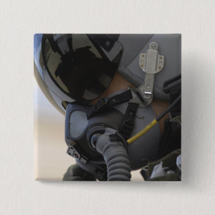 Badge Carré 5 Cm Le pilote s'assied dans son A-10 coup de foudre II