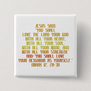 Badge Carré 5 Cm Le plus grand commandement