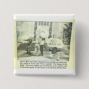 Badge Carré 5 Cm Le poids de l'artiste