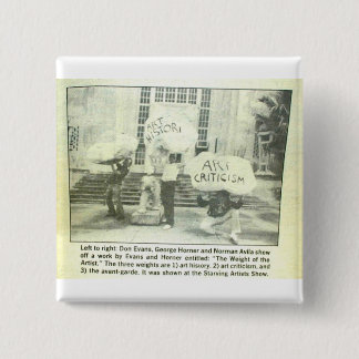 Badge Carré 5 Cm Le poids de l'artiste