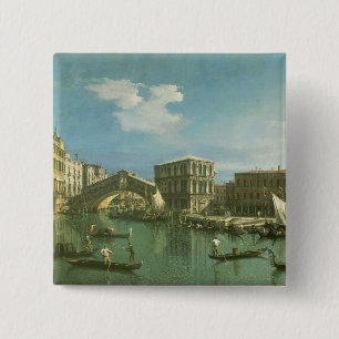 Badge Carré 5 Cm Le pont de Rialto, Venise