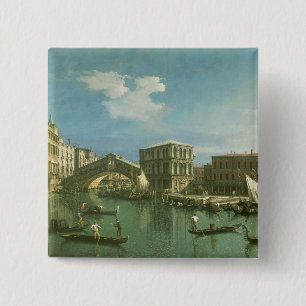 Badge Carré 5 Cm Le pont de Rialto, Venise