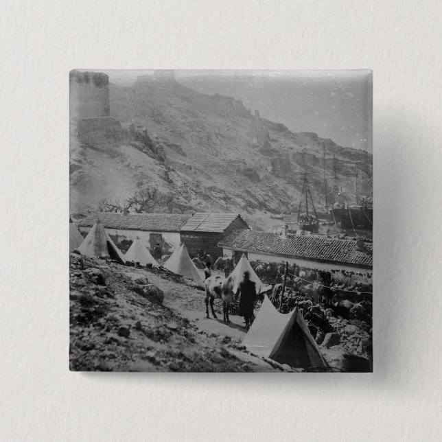 Badge Carré 5 Cm Le port chez Balaklava (Devant)