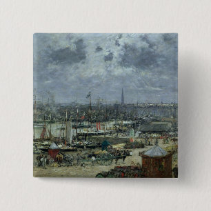 Badge Carré 5 Cm Le port du Bordeaux, 1874