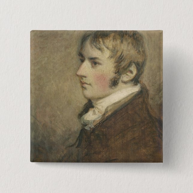 Badge Carré 5 Cm Le portrait de John Constable (1776-1837) a (Devant)
