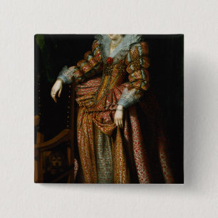 Badge Carré 5 Cm Le portrait de Madame a indiqué pour être de