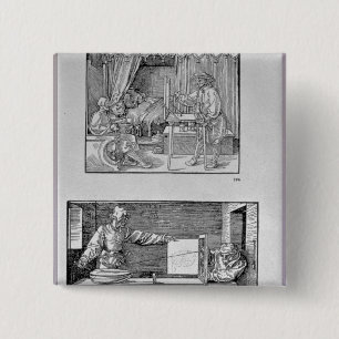 Badge Carré 5 Cm Le premier livre technique de l'artiste