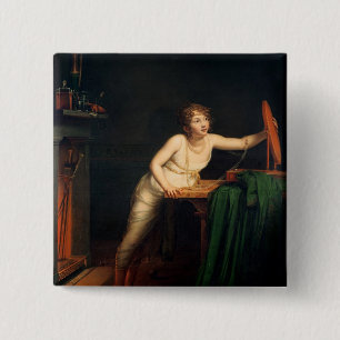 Badge Carré 5 Cm Le premier sens de la coquetterie, 1804