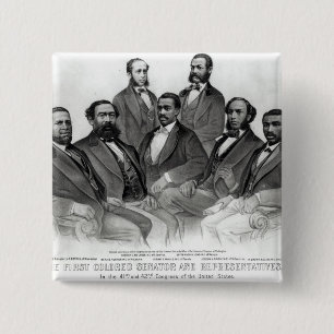 Badge Carré 5 Cm Le premiers sénateur et représentants colorés