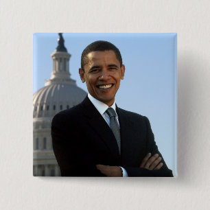 Badge Carré 5 Cm Le président américain Barack Obama en tant que sé