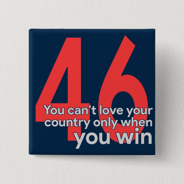 Badge Carré 5 Cm Le Président Biden le 6 janvier (Devant)