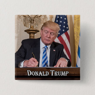 Badge Carré 5 Cm Le Président Donald Trump