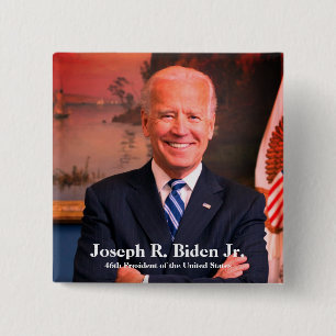 Badge Carré 5 Cm Le président Joe Biden, 46e président des États-Un