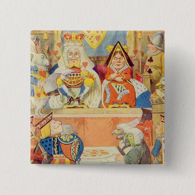 Badge Carré 5 Cm Le Procès du Coran des Coeurs (Devant)