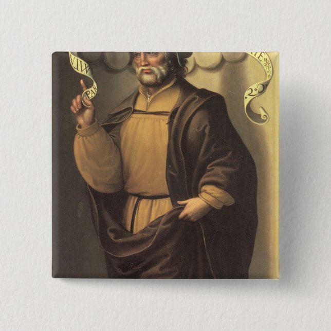 Badge Carré 5 Cm Le prophète Isaïe (Devant)