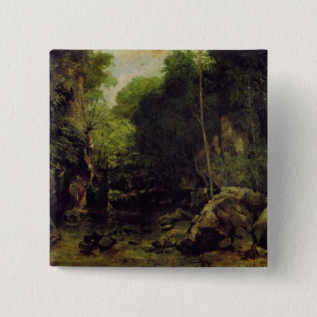 Badge Carré 5 Cm Le Puits-Noir, le Doubs (Devant)