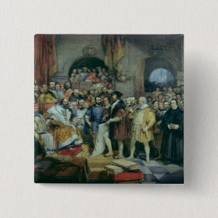 Badge Carré 5 Cm Le régime des flèches, le 19 avril 1529