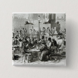 Badge Carré 5 Cm Le restaurant des pieds humides