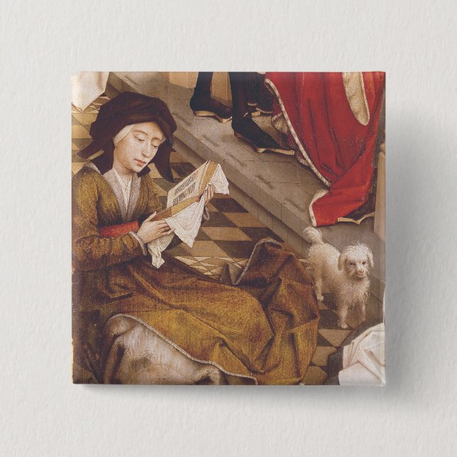 Badge Carré 5 Cm Le retable 2 de sept sacrements (Devant)
