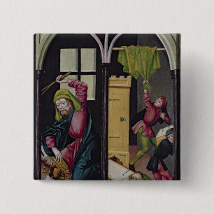 Badge Carré 5 Cm Le retable de Saint-Nicolas