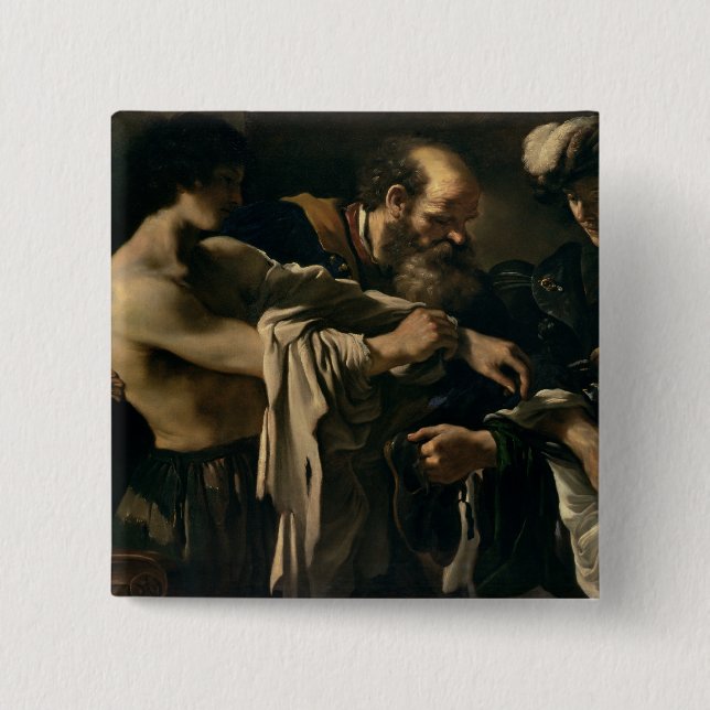 Badge Carré 5 Cm Le retour du fils prodigue (Devant)