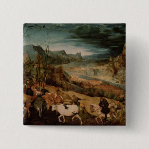 Badge Carré 5 Cm Le retour du troupeau 1565