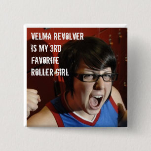 Badge Carré 5 Cm Le revolver de Velma est ma 3ème fille préféré