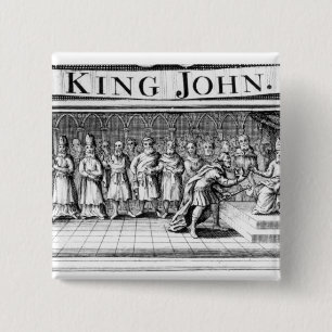 Badge Carré 5 Cm Le Roi John rend sa couronne