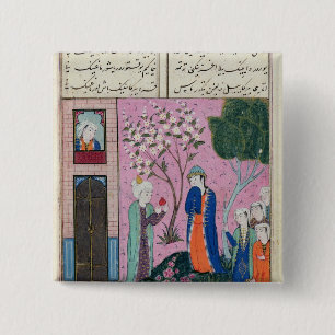 Badge Carré 5 Cm Le roi offre l'adieu