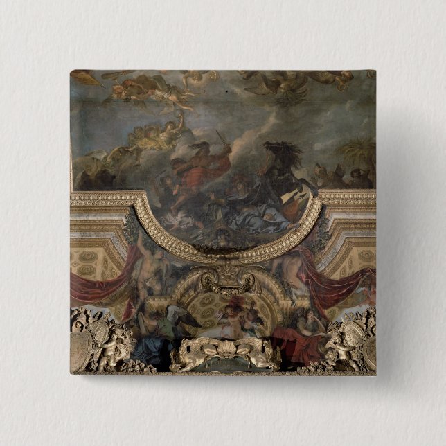 Badge Carré 5 Cm Le Roi Taking Maestricht en treize jours (Devant)