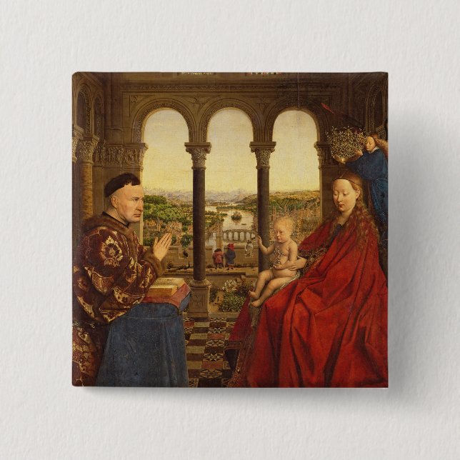 Badge Carré 5 Cm Le Rolin Madonna, c.1435 (Devant)