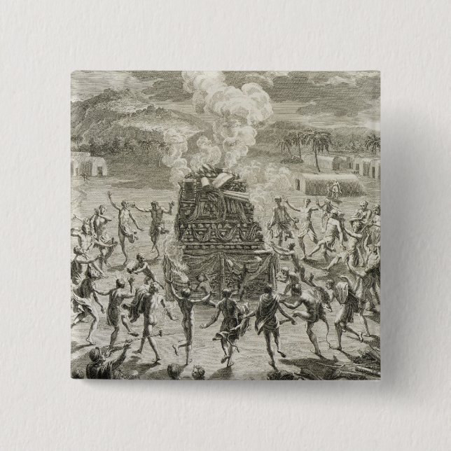 Badge Carré 5 Cm Le sacrifice à Quitchi-Manitou, ou le grand Spi (Devant)