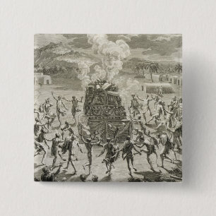 Badge Carré 5 Cm Le sacrifice à Quitchi-Manitou, ou le grand Spi