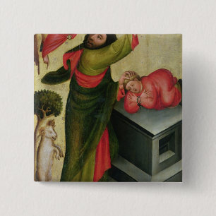 Badge Carré 5 Cm Le sacrifice d'Isaac du haut autel