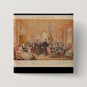 Badge Carré 5 Cm Le salon de Victor Hugo