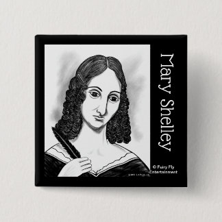 Badge Carré 5 Cm Le Sang Sur La Lune| Mary Shelley